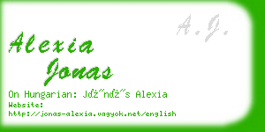 alexia jonas business card